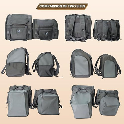 Lollimeow Expandable Cat Carrier Backpack for Large Cats - Airline Approved Pet Carrier Backpack for Small Dogs, Hiking & Travel, Waterproof with Breathable Mesh, 22lbs Capacity (Dark Grey, Large)