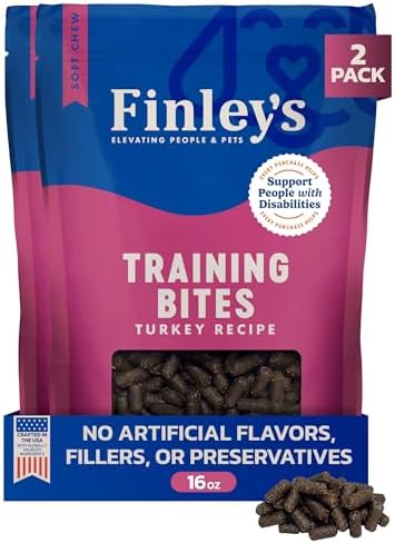 Finley's Training Treats Turkey Soft Low Calorie Dog Treats, 16oz, 2 Pack