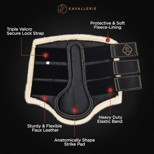 Kavallerie Classic Tendon Boots, Impact-Absorbing Material, Breathable & Evenly Distribute Pressure, Protect Tendon and Ligaments, Anti-Slip, Anti- Sore and Moisture Repellant Show Jumping Boots