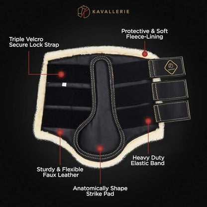 Kavallerie Classic Tendon Boots, Impact-Absorbing Material, Breathable & Evenly Distribute Pressure, Protect Tendon and Ligaments, Anti-Slip, Anti- Sore and Moisture Repellant Show Jumping Boots