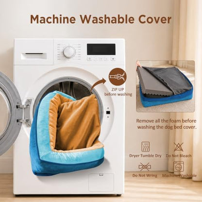 Comfort Expression Orthopedic Dog Bed for Extra Large Dogs with Bolster