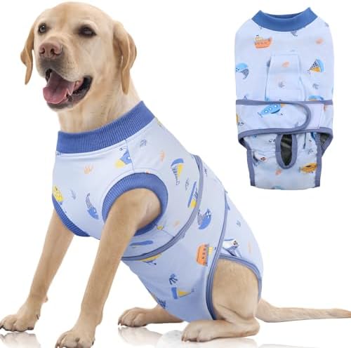 FUAMEY Dog Recovery Suit, Soft Surgical Suit for Dogs Onesie for Surgery