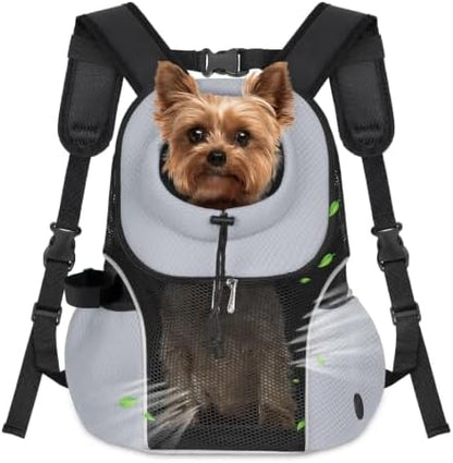 WOYYHO Pet Dog Carrier Backpack, Ventilated Mesh Small Dog Front Backpack