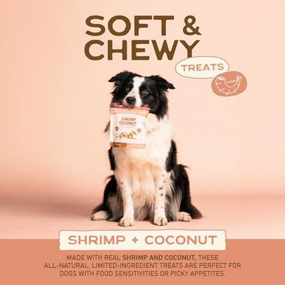 Smart Cookie Healthy Soft Dog Treats - Shrimp & Coconut - Grain Free Limited Ingredient Training Treats for Dogs with Sensitive Stomach & Allergies, Natural Novel Protein, Made in the USA (5oz.)
