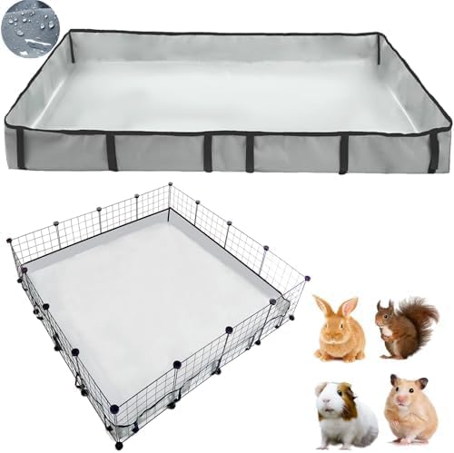 DZWLKJ Guinea Pig Cage Liner Tarp Bottom Waterproof and Washable Base Also for Rabbits, Bunny, Chinchesillas, Hedgehog, Ferrets and Other Small Animals(48x48 inches)