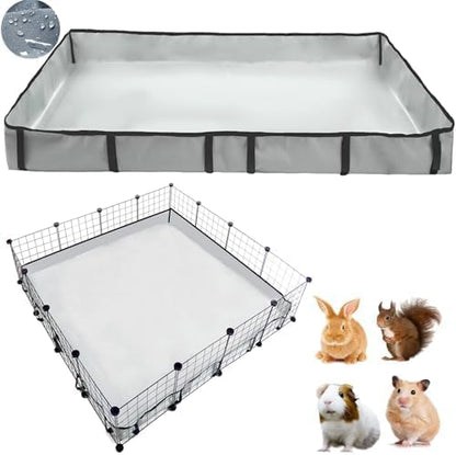 DZWLKJ Guinea Pig Cage Liner Tarp Bottom Waterproof and Washable Base Also for Rabbits, Bunny, Chinchesillas, Hedgehog, Ferrets and Other Small Animals(48x48 inches)