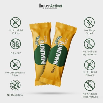 Dogsee Activet+ Freeze Dried Dog Food Topper with Yak Cheese Powder, Dog Supplement for Multi Vitamin, Boosting Immunity, Supports Growth, Improve Overall Health & Digestion (30 Sachets)
