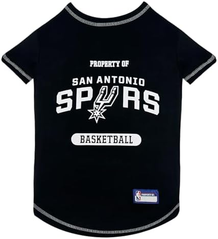 Pets First NBA Licensed Hoodies & T-shirt for Dogs & Cats, SAN Antonio Spurs, Large