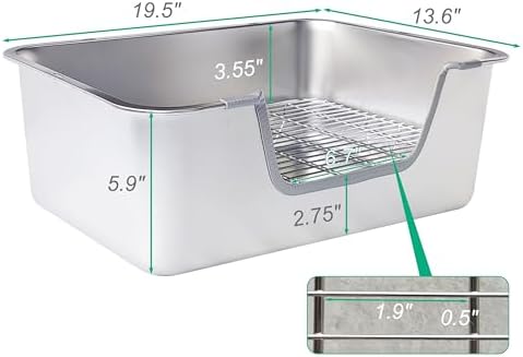 Stainless Steel Rabbit Sifting Litter Box (XL)