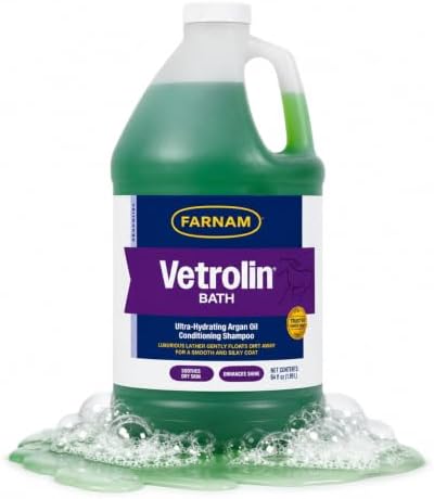 Farnam Vetrolin Bath Ulta-Hydrating Argan Oil Shampoo with Sunscreen, 64 oz