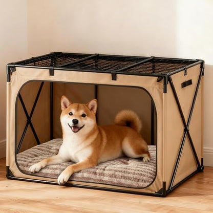 FURTIME Washable Dog Bed Medium Size Dogs, Deluxe Dog Crate Beds