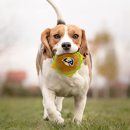NFL Los Angeles RAMS Cheese Burger Plush Dog & CAT Squeak Toy - Cutest Stadium HAMBERGER Snack Plush Toy for Dogs & Cats with Inner Squeaker & Beautiful Football Team Name/Logo