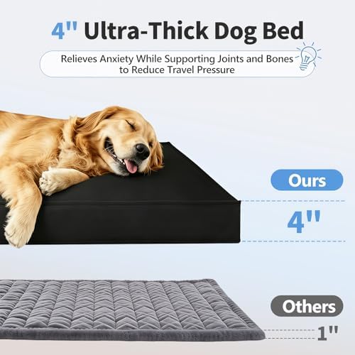 Backseat Dog Bed, Dog Bed for Car Back Seat, Fits Back Seat Extenders