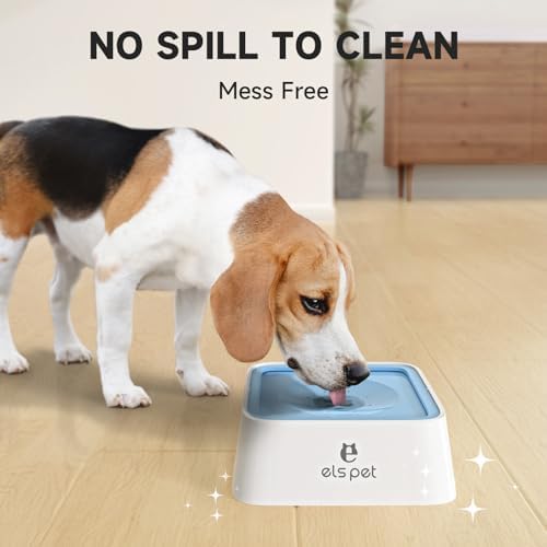 ELS PET Dog Water Bowl 2L, No Spill, Activated Carbon Filter for Dog & Cat