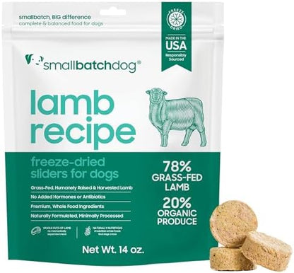 smallbatch Freeze Dried Raw Dog Food, Grass-Fed Lamb Recipe, 14 oz