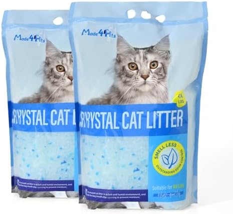 Made4Pets Cat Litter Crystals,Non Clumping Litter 8.6 lbs(2 x 4.3 lb Packs)