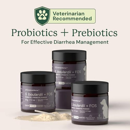 Animal Biome Dog & Cat Probiotics, Gut Rescue, S Boulardii + FOS Powder 60g