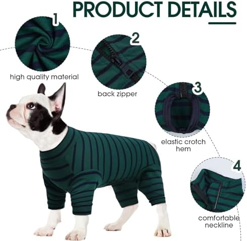 Kuoser Dog Recovery Suit, Anti-Licking Pajamas for Wounds