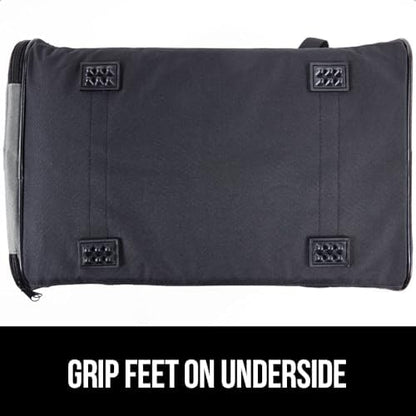 GORILLA GRIP Cat Carrier Travel Bag Up to 15 Lbs, Soft Collapsible Small Dog Carriers, Top and Side Entry Breathable Mesh, Grip Feet on Underside, Cozy Washable Waterproof Pad, Portable Kennel, Gray