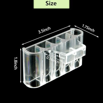 Aquarium Plant Holder,Fish Tank Plant Holder,Aquarium lid Clips,Aquarium Plant Pot,Hydroponic Fish Tank Planter, Aquatic Plant Cup for Aquascape Decorations (Transparent, 1PCS Rimless)