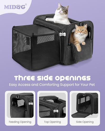 MIDOG Cat Carrier Soft for Small-Medium Cats Up to 25lbs