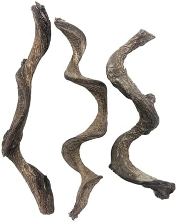 Reptile Decor 3PCS Natural Forest Branch Terrarium Habitat Decoration Lizard Climbing Tree Branch for Bearded Dragon Gecko Snake Frog Chameleon Spider