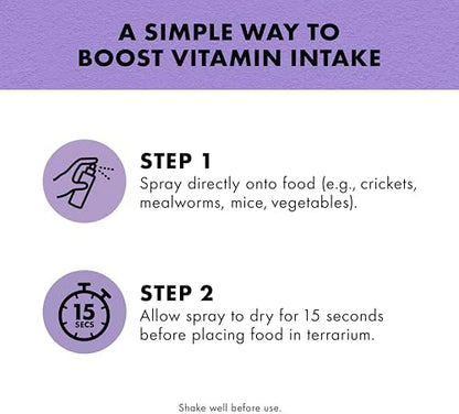 Zilla Vitamin Supplement Food Spray, Reptile Multivitamin, 8 Ounces