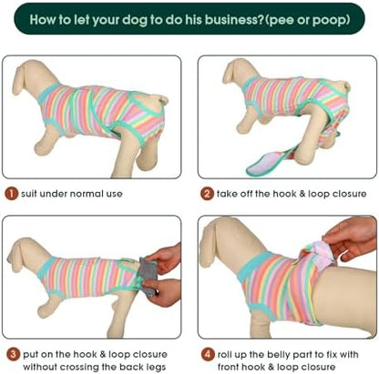 Kuoser Recovery Suit for Dogs Cats, Soft Dog Surgery Suit Female Male Spay