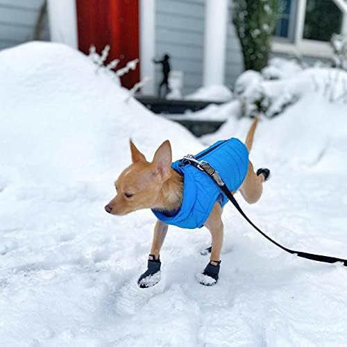 Gooby Puffer Vest Dog Jacket, Blue, X-Small