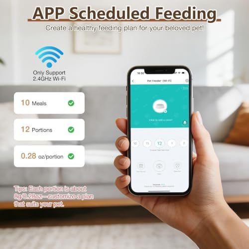 Automatic Cat Feeders with App Control, 5L/28 Cups Smart Pet Feeder