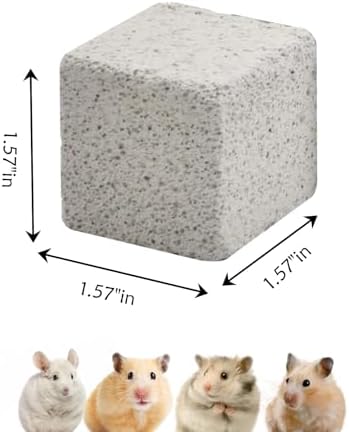 PINVNBY 9 Pcs Lava Blocks for Chinchillas,Hamster Chew Stones Square Mineral Calcium Bunny Teeth Pumice Grinding Chew Toys for Guinea Pig Rat Rodent