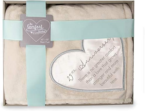 Pavilion Gift Company - 25th Soft Royal Plush Blanket 50x60 Inch