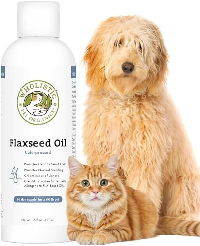 Omega 3 for Dogs and Cats, 16 Oz, Flaxseed Oil for Dogs and Cats