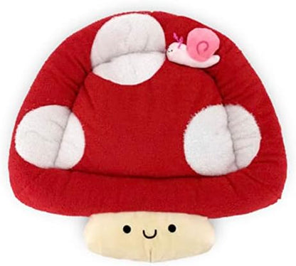 TONBO Soft Plush Small Cute and Cozy Nature Dog Cat Bed, Washer and Dryer Friendly (Mushroom)