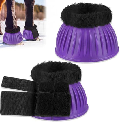 Abbylike 1 Pair Fleece Bell Boots for Horses