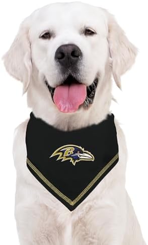 Pets First NFL Baltimore Ravens TIE Bandana, Size Large/X-Large. Dog Bandana Scarf Bib for Pet Cat Dog. The Ultimate Game-Day, Party Bandana