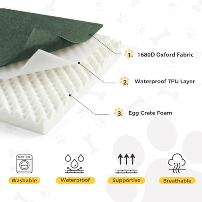 Outdoor Dog Bed XXL Sized Dog, Waterproof, 47x29x3.5 Inch
