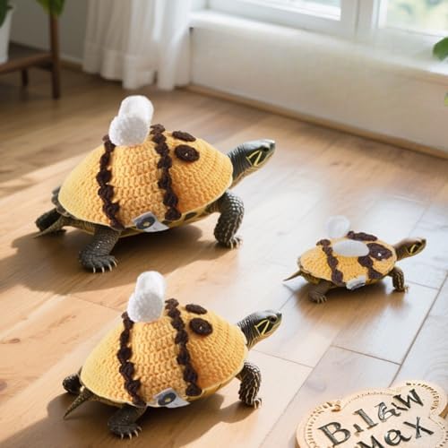Turtle Sweater Handmade Small Animal Sweater Winter Knitted Sweater with Adjustable Strap Tortoise Apparel for Christmas Halloween Party Cosplay Costume Photo Shoot (Small)