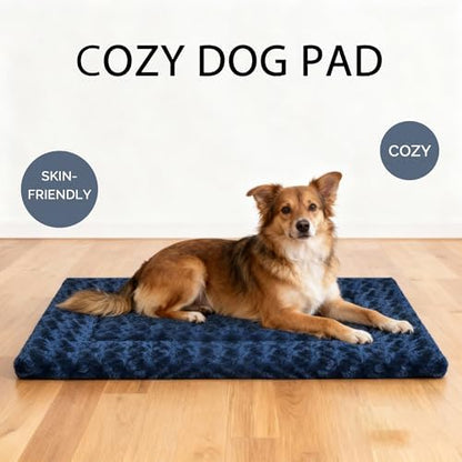 Dog Bed Mat - Dog Crate Pad - Reversible Mat for Pet Comfort - Soft Bed Crate Pads with Dual-Sided Design for All Seasons - Durable, Machine Washable Mat for Crates, Travel, and Home