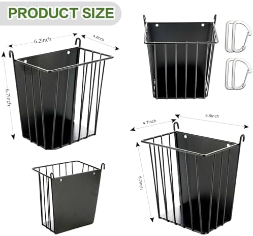 LUAVIARU Upgrades 2pcs Hay Feeder Rabbit - Guinea Pig - Metal Frame Hay Rack with Adjustable Hook - Less Wasted - for Guinea Pig, Bunny, Chinchilla Cage Accessories - Bunny Feeder