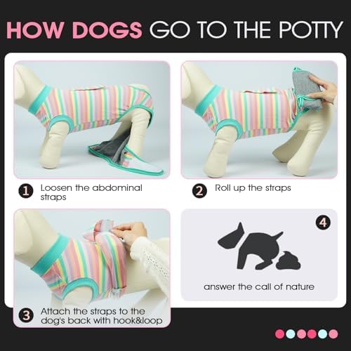FUAMEY Recovery Suit for Dogs After Surgery,Soft Breathable Dog Bodysuit