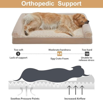 BFPETHOME Orthopedic Washable XXL Dog Bed for Senior Dog Cozy Sleep