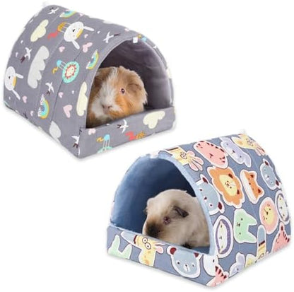 UPINS 2 Pack Guinea Pig Hideout,Guinea Pig Bed