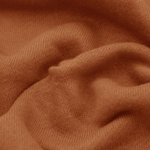 65" Wide 100% Cotton Fleece Fabric by The Yard - 280 GSM, Medium Weight, 2-Way Stretch, Soft & Breathable for Apparel, Jackets, Costumes, Home Decor & Crafts