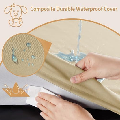 BFPETHOME Outdoor Waterproof Dog Bed for Large Dogs, Washable Cover, 36"