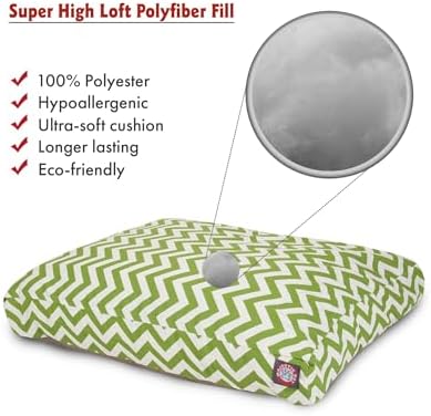 Majestic Pet Rectangular Dog Bed, X-Large, 50x42x5 in, Washable, Sage Green