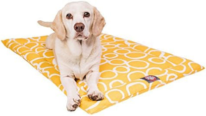 24" Fusion Yellow Crate Dog Bed Mat By Majestic Pet Products