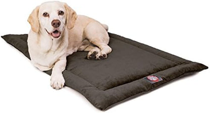 Majestic Pet Dog Crate Mat - Machine Washable Soft Plush Pet Bed Pad for Crates & Kennels | USA Crafted | 42"x26" Villa Storm