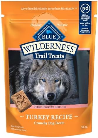 Blue Buffalo Wilderness Turkey Crunchy Dog Biscuits, Grain-Free, 10 oz