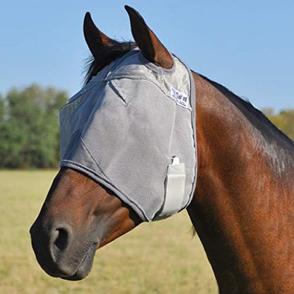 Cashel Crusader Fly Mask, Standard (Grey, Warmblood)